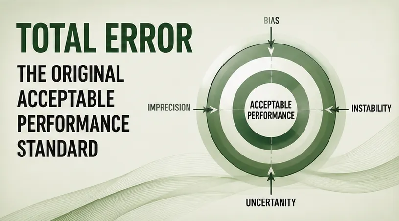 Total Error Acceptable, the original performance standard Total Error Acceptable, the original performance standard